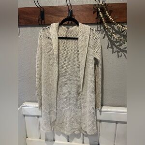 James Perse Cream Open-Knit Sweater